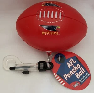 West Coast Eagles AFL Poncho in a Football with Keyring - Picture 1 of 3