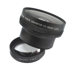 52mm 0.45X 52mm 0.25X Fisheye Wide Angle Lens For Canon Nikon Pentax Camera - Picture 1 of 8