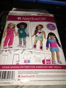 Simplicity S0171 or 8042 Patterns American Girl 18" 4 Doll Outfits Uncut - Bild 1 von 3