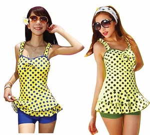 CF35193 one piece swimsuit for women with skirt 1 piece women size 6-8 swimsuit - Picture 1 of 11