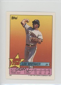 1989 Super Star Sticker Back Cards Lou Whitaker Kevin McReynolds Jack Morris HOF