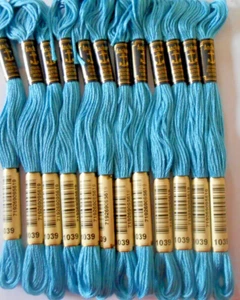 Anker sechs Strangfäden - Schachtel mit 12 Farben blau Nummer 1039 - Bild 1 von 1