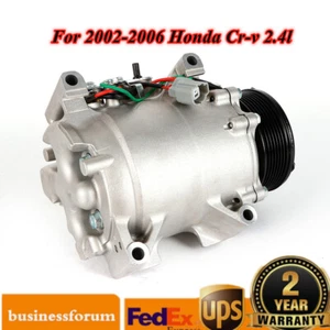 A/C Compressor For 2002 2003 2004 2005 2006 2.4L Honda CRV CR-V L4 CO 10663AC - Picture 1 of 8
