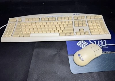 Sun Microsystems 320-1272 Type 6 Keyboard US/UNIX Mini-Din 8, 370-3631 Mouse — 第 1/4 张图片