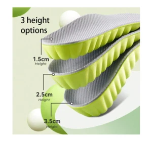 Men Women Shoe Insoles Invisible Height Increase Heel Lift Taller Inserts Pad US - Picture 1 of 19