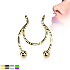 Septum cbr Fake Ring Ohrpiercing Nasenring Nasenstecker 100% Chirurgenstahl - Bild 1 von 5