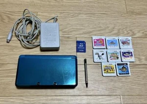 3DS Nintendo 3Ds Aqua Blue, Discontinued, Comes With 8 Cassettes Japan - Picture 1 of 19