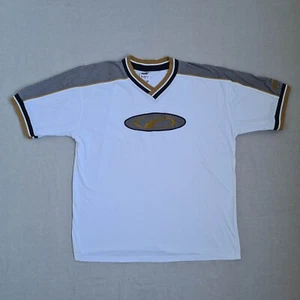 Puma Mens Vintage 90s T-Shirt Size M Short Sleeve Top V-Neck Cotton Retro VTG - Picture 1 of 18