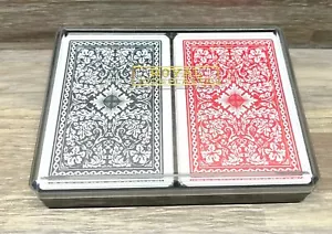 Juego de 2 barajas completas de cartas reales vintage con estuche de plástico - Imagen 1 de 6