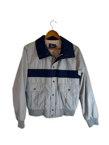 Leggett Vintage Pacific Trail Jacket Coat Men Medium Navy Beige Outdoor Wear - Picture 1 of 12