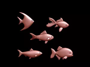 20x 28mm/ 1:56th scale Resin Fish Basing Bits - Picture 1 of 3