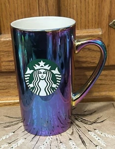 Starbucks Coffee Mug 16oz Rainbow Holographic Iridescent Oil Slick 2022 Holiday - Bild 1 von 6