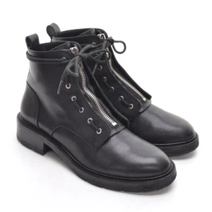 Womens rag & bone Cannon $595 Combat Moto Boots 39.5 / 9.5 Black Leather Shoes - Picture 1 of 7