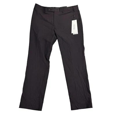 Pantalones de vestir Calvin Klein para hombre Jerome X ajustados negro vino 38x30 Foto 1 de 4