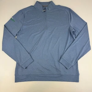 NUEVO CON ETIQUETAS Johnnie-O Para Hombres Talla M Flex 1/4 Cremallera Camisa Azul Brezo Pullover JMKO1420 - Imagen 1 de 9