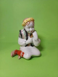 Estatuilla de porcelana soviética - Niña Hutsul - Baranovka - De colección - Imagen 1 de 10