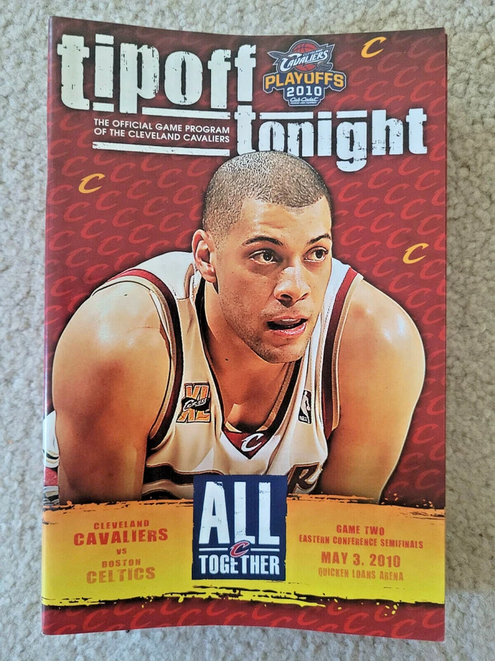 5/3 2010 CLEVELAND CAVALIERS VS CELTICS ANTHONY PARKER PLAYOFFS TIPOFF PROGRAM - Image 1 of 1