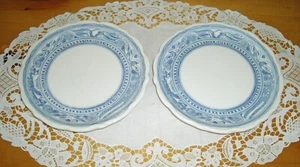 Vintage Syracuse China Restaurant Blue Liberty Eagle 6 3/8" Plates ~ Set of 2 ~ - Picture 1 of 10