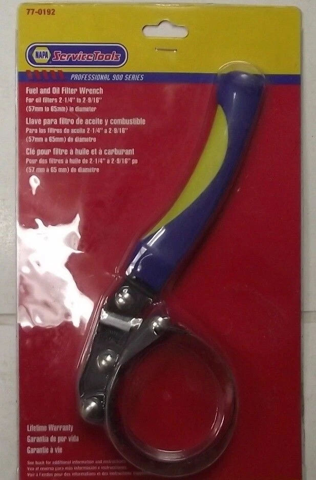 Llave de filtro de combustible y aceite Napa 77-0192 2-1/4" a 2-9/16" Foto 1 de 1