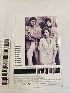 *NOS* 1986 PRETTY IN PINK UNUSED NSS 27x41 ORIG MOVIE POSTER JOHN HUGHES CLASSIC - Picture 1 of 7