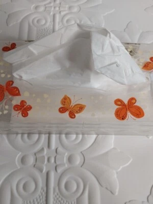 Caja de pañuelos mariposa naranja MCM Wolff Products de colección cubierta transparente Foto 1 de 4