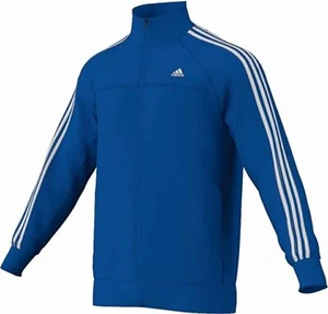 adidas Essentials Men's 3 Stripes Track Jacket - Blue - Picture 1 of 2