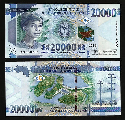 Guinea 20000 Francs 2015, UNC, P-50 - Image 1 of 3