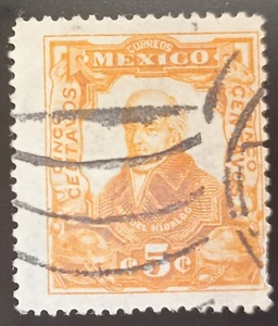 Mexico Stamp 1910 SN# MX 314 Miguel Hidalgo 5c Used Lot 218 - Picture 1 of 2