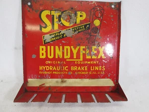 Vintage 1950's Bundyflex Hydraulic Brake Lines auto parts advertising display - Picture 1 of 7