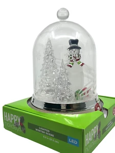 Happy Holidays Christmas LED Color Changing Lighted Musical Snowman Tabletop NEW - Picture 1 of 6