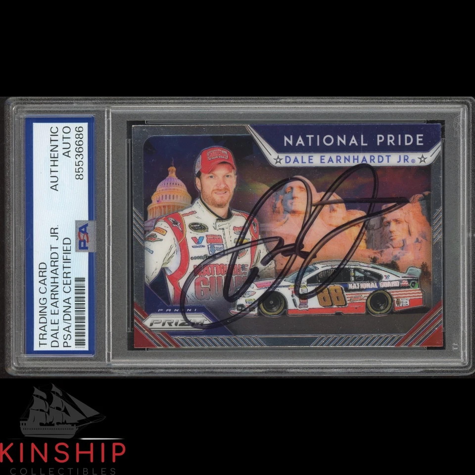 Dale Earnhardt Jr signed 2019 Panini Prizm Trading Card PSA DNA Slab Auto C4779 - Image 1 of 1