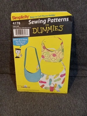 Simplicity Sewing Pattern For Dummies #4178 Uncut Handbags Cell Phone Holders - Image 1 of 4