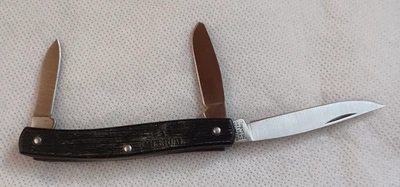 Navaja de Bolsillo Plegable Imperial de 3 Hojas de Plástico Negro ~ Hecha en Irlanda Foto 1 de 4