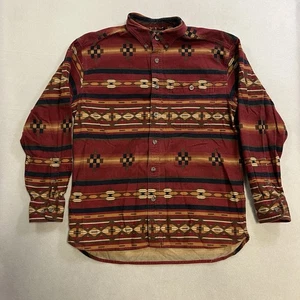 Cabela’s Flannel Aztec Southwest Geometric Print Cabin Core Heavy Men’s Large - Picture 1 of 7