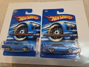 2 Hot Wheels 1970 Superbird #1 First Edition 2006 Blue Variation Wheels Car 1:64 - Picture 1 of 7