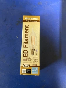 Bulbrite 776864 - LED4CA10/30K/FIL/3 Candle Tip LED Light Bulb - Picture 1 of 1