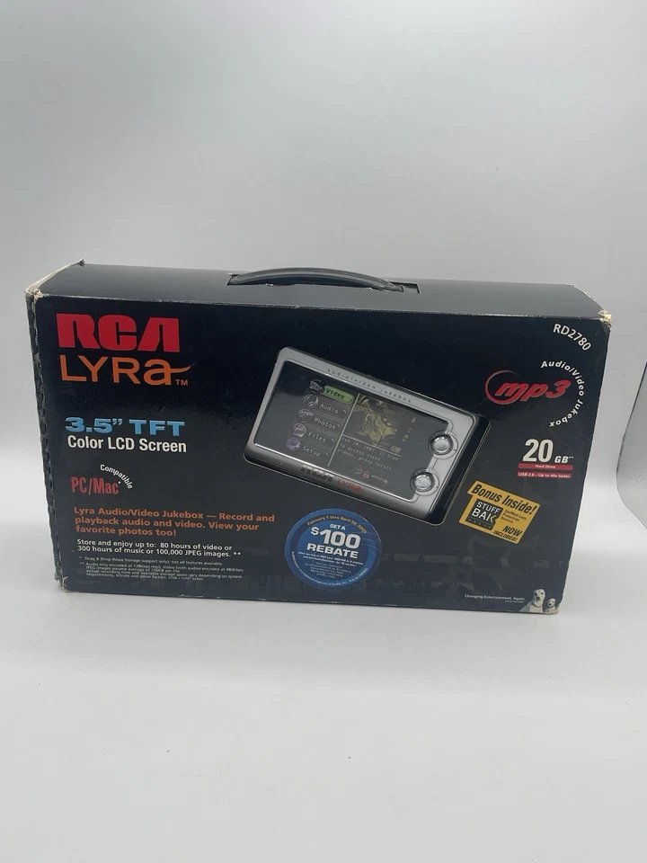 RCA RD2780 20GB Lyra Personal Digital Multi-Media Player A/V Jukebox NEW SEALED - Image 1 of 3