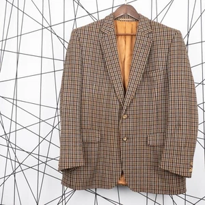 AQUASCUTUM Men's Two Buttons Tweed Herringbone Pure Cashmere Classic Blazer 42 - Picture 1 of 17