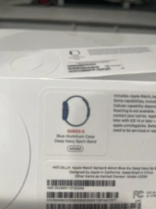NEW, UNOPENED Apple Watch Series 6 44mm Blue Aluminum GPS+Cellular M07J3LL/A - Zdjęcie 1 z 5