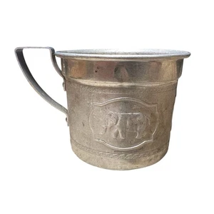Antique 1930s Aluminum Childs / Baby Drinking Cup Embossed Circus Theme 2.5” T - Imagen 1 de 10