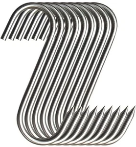 Fleischhaken 10 Stück, 7 Zoll Premium Edelstahl Metzgerhaken Räucherhaken, Fleisch - Bild 1 von 5