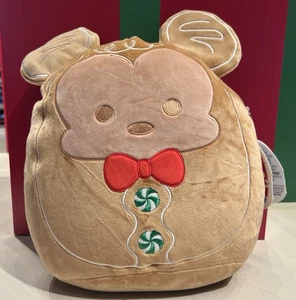Disney Parks 2025 Christmas Mickey Mouse Gingerbread Squishmallows Plush 10" NEW - Picture 1 of 5