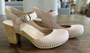 Dansko Women's Taytum Blush Milled Nubuck Blush Heels Shoes EU 36 US 5.5-6 - Picture 1 of 12