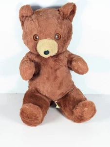 Oso de peluche marrón vintage Gund Creation 17" ojos de plástico hocico bronceado con chirrido  - Imagen 1 de 18