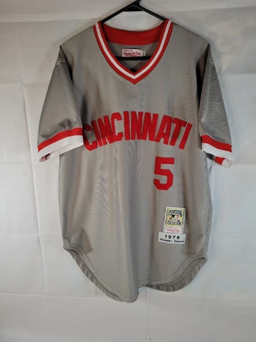 Vintage Mitchell & Ness No. 5 Cooperstown Collection Johnny Bench Jersey Size 50 Cover