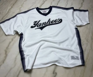 Vintage New York Yankees White Sewn True Fan Baseball Jersey Men's Size XL - Picture 1 of 9