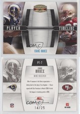 2008 Donruss Gridiron Gear Player Timeline Jerseys Prime /50 Isaac Bruce HOF