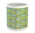 Ambesonne Geometric Print Ceramic Coffee Mug Cup For Water Tea Drinks, 11 Oz