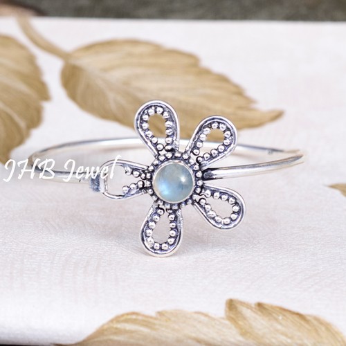 VALENTINO Bracciale in argento sterling 925 pietra di luna arcobaleno per regalo sorpresa