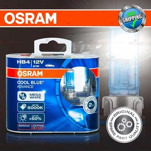 2x HB4 +50% 5000K MEGA WHITE OSRAM COOL BLUE ADVANCE Headlight Duo Bulb LOW BEAM - Picture 1 of 10
